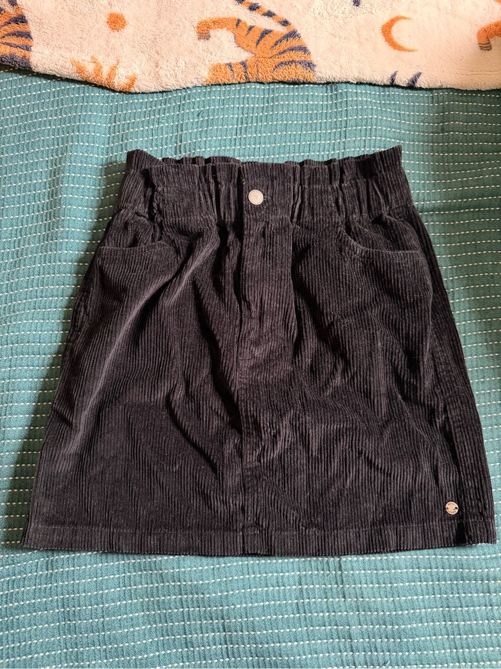 Roxy Black Corduroy Mini Skirt